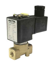 Клапаны электромагнитные АСТА ЭСК 300 1/8″-1/4″ Ду3-6 прямого действия нормально закрытые латунные уплотнение плунжера - NBR 24В для вакуума