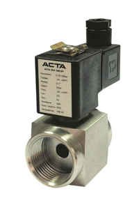 Клапаны электромагнитные АСТА ЭСК 621 3/4″-1″ Ду20-25 прямого действия нормально открытые нержавеющая сталь уплотнение плунжера - PTFE 230В 
