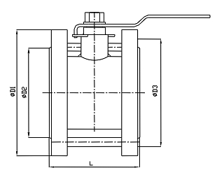 Чертеж Кран шаровый газовый КШГу аналог 11с42п Ду125 Ру16 стандартный проход