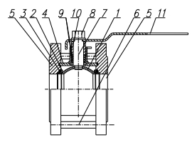 Материалы Кран шаровый стальной КШу аналог 11с42п Ду125 Ру16 стандартный проход