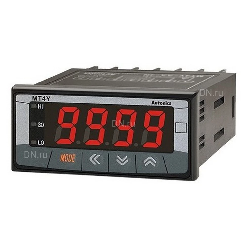 Мультиметр Autonics MT4Y-AA-4N переменный ток, 72х36мм, 4-разрядный индикатор, отображаемый диапазон от -1999 до 9999, вход 0-5A, индикатор, 100-240В