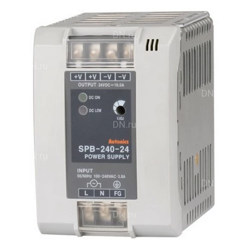 Источники питания Autonics SPB импульсные, выходное напряжение 12-24В, выходная мощность 60-240Вт, 2.5-20А, 100-240В