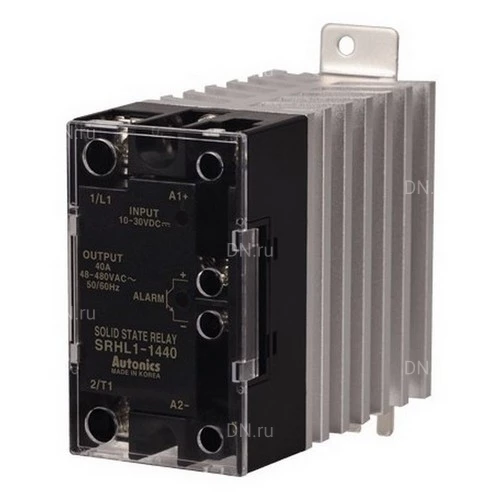 Реле твердотельные Autonics SRHL1 однофазные, ток нагрузки 20-40А, с индикатором перегрева, с встроенным радиатором