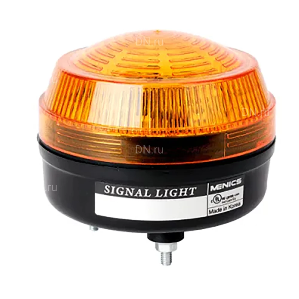 Маячок светосигнальный Autonics MS86W-B00-Y диаметр - 86×66мм, 3 режима свечения, с зуммером, цвет - желтый, 24В, IP65
