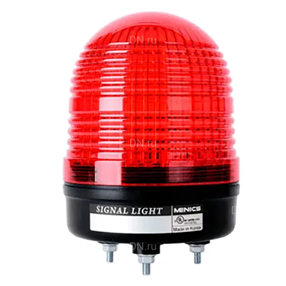Маячок светосигнальный Autonics MS86L-B02-R диаметр - 86×112мм, мигающего свечения, с зуммером, цвет - красный, 24В, IP65