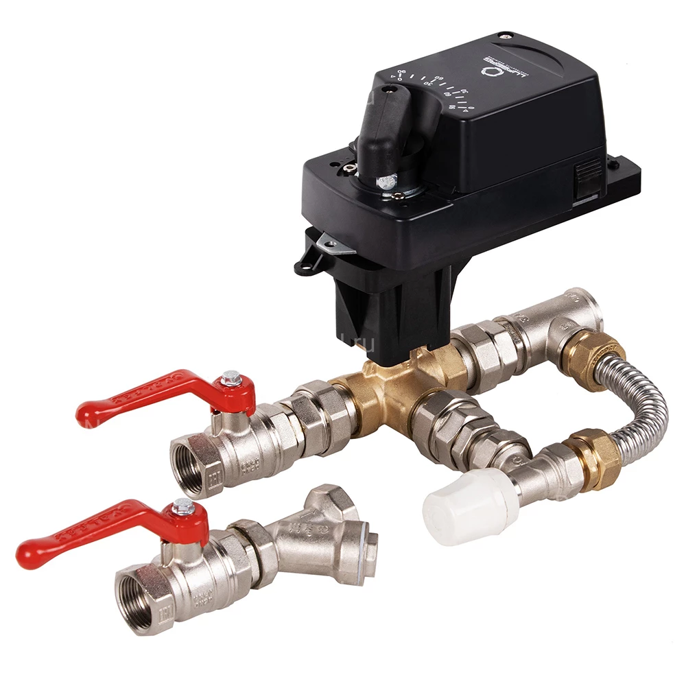 Узел смесительный Ballu BMU-4.0-P, корпус - латунь, с циркуляционным насосом, IP44