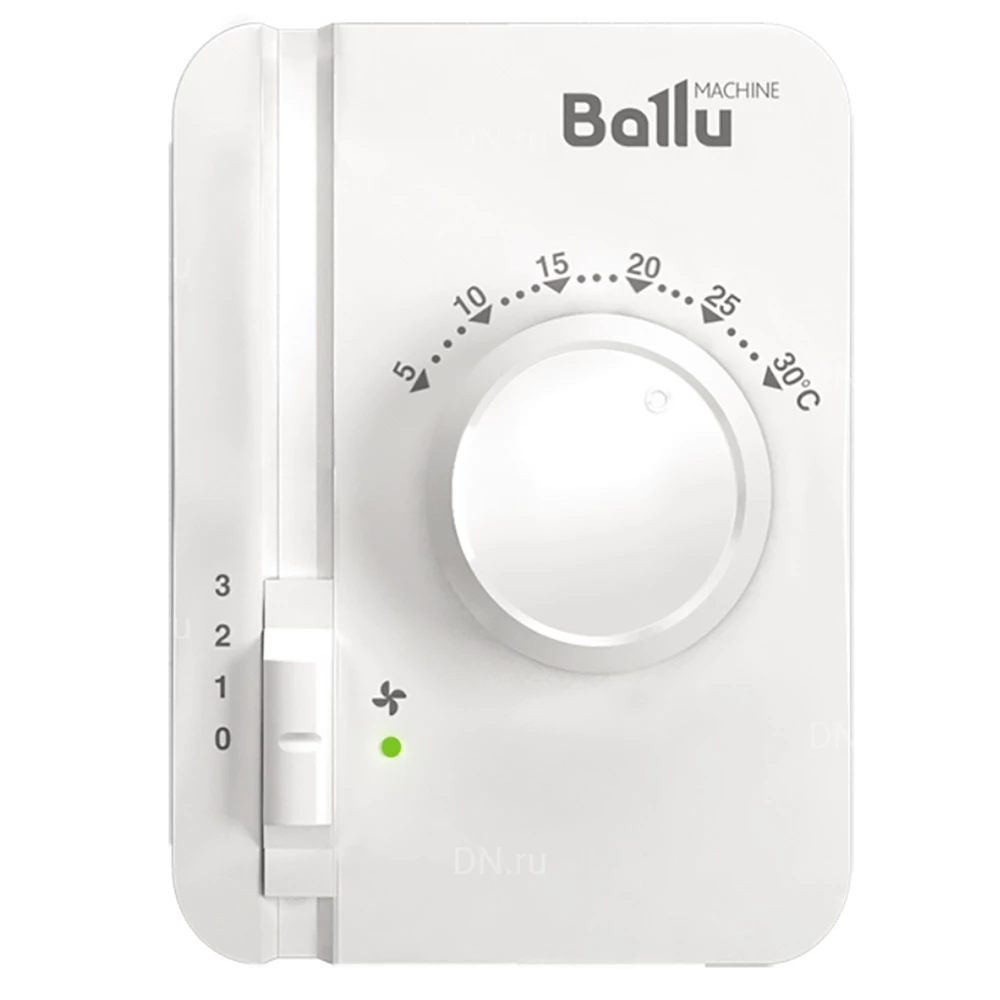 Пульт управления Ballu BRC-W, корпус - пластик, диапазон настройки температуры - от 5 до 35°С