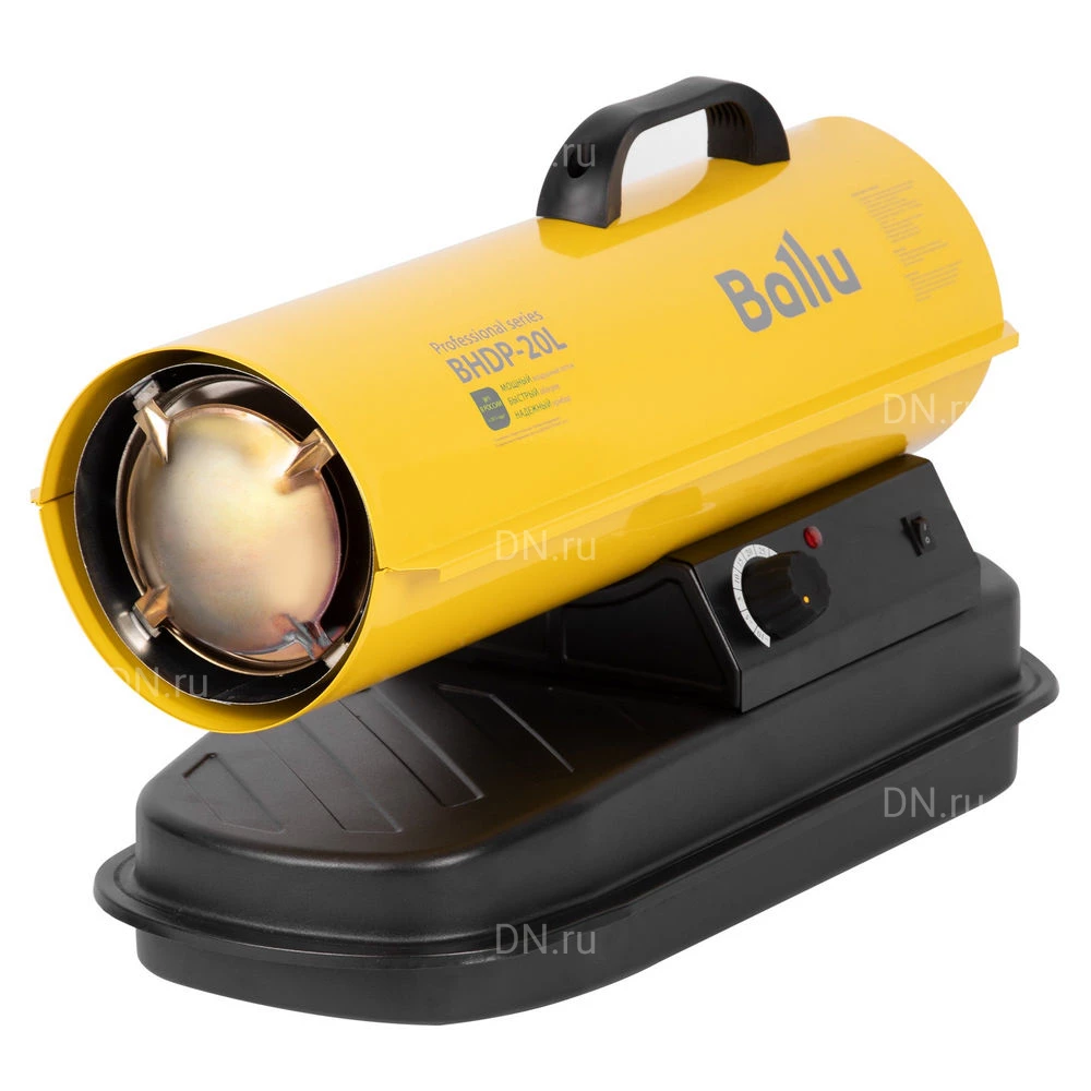 Тепловая пушка Ballu BHDP-20L дизельная, прямого нагрева, тепловая мощность - 20кВт, производительность - 550м3/час, IPXX, расход топлива - 1.6кг/ч