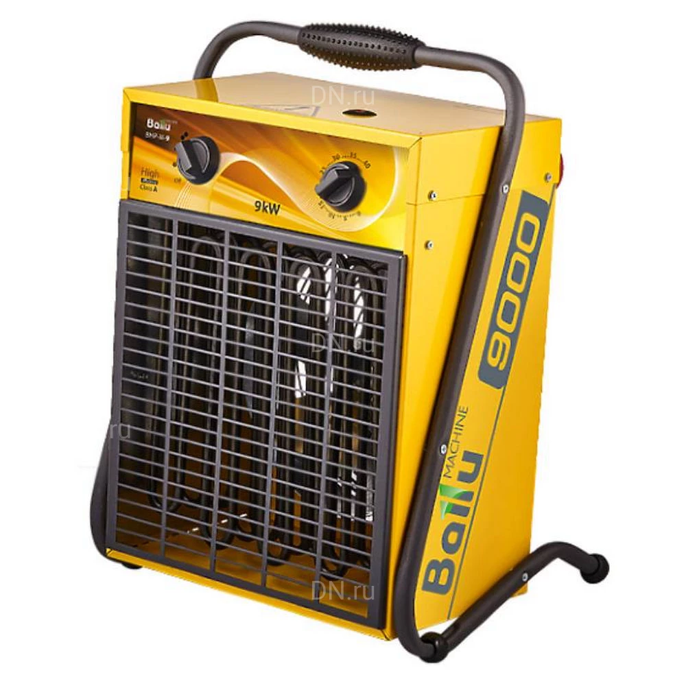 Тепловентилятор Ballu BHP-M-9 ТЭН, мощность - 9кВт, площадь - 100м2, производительность - 850м3/час, IP20, нагрев воздуха - 32°С