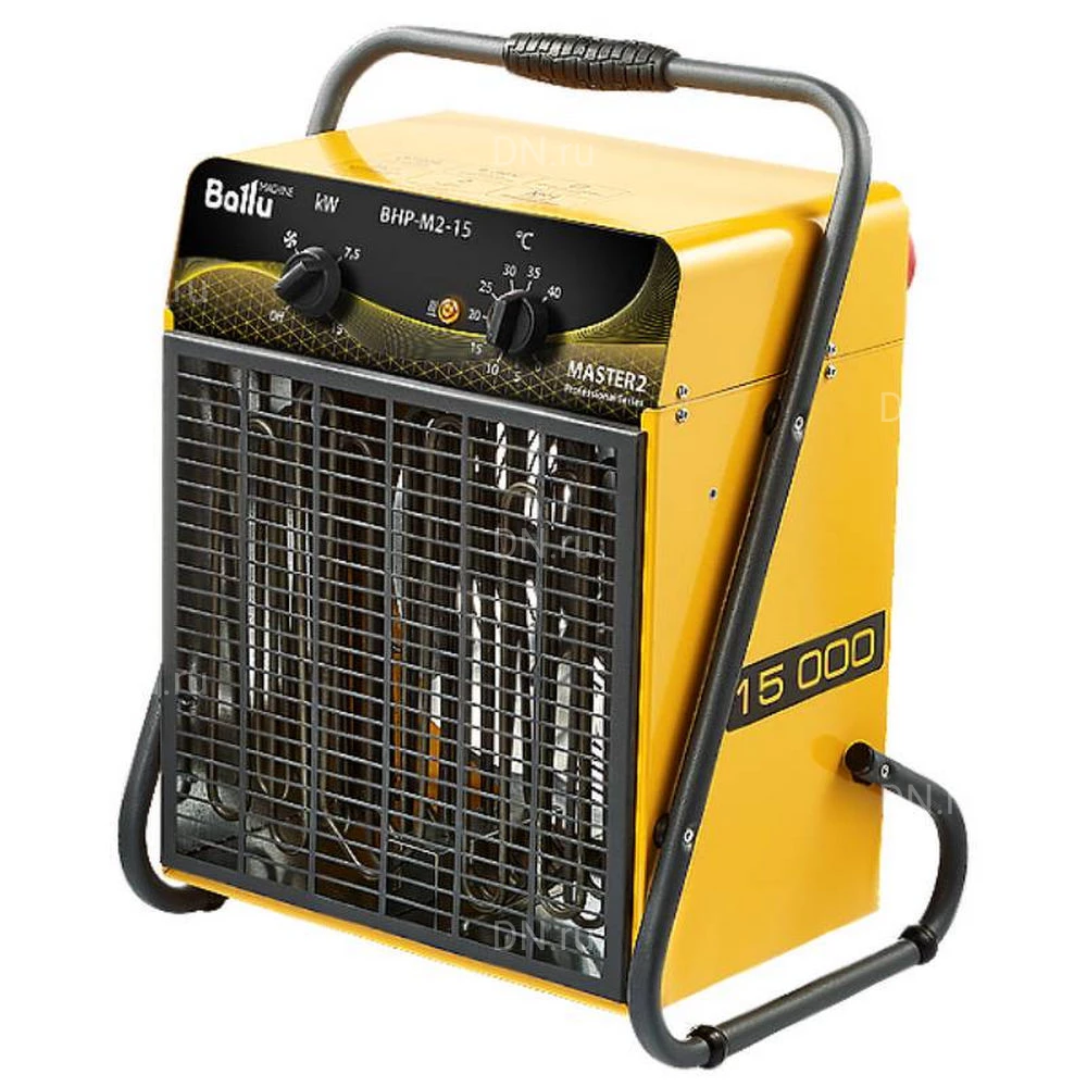 Тепловентилятор Ballu BHP-M2-15 ТЭН, мощность - 15кВт, площадь - 150м2, производительность - 1700м3/час, IP24, нагрев воздуха - 26°С