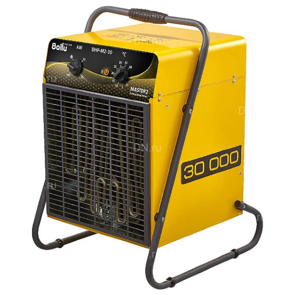 Тепловентилятор Ballu BHP-M2-30 ТЭН, мощность - 30кВт, площадь - 300м2, производительность - 2400м3/час, IP24, нагрев воздуха - 37°С