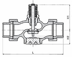 Чертеж Клапан регулирующий двухходовой M1F-SFL резьбовой