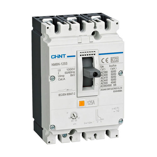 Автоматические выключатели трехполюсные CHINT NM8N 3P TM, с термомагнитным расцепителем, сила тока 16-800 A, отключающая способность 50 кА