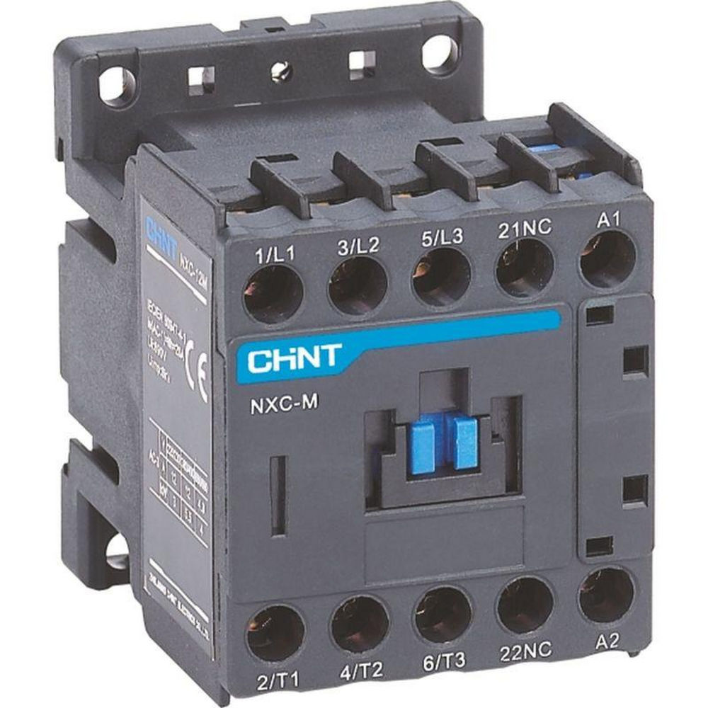 Контактор CHINT NXC 1НО, рабочий ток 12 А, переменный, катушка управления 220 В