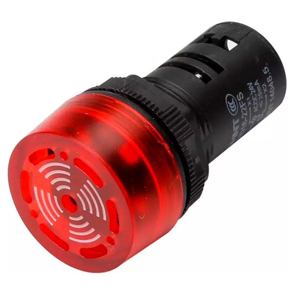 Сигнализатор звуковой CHINT ND16-22FS прерывистый звук+переменное свечение, LED 230В, IP20, цвет – красный