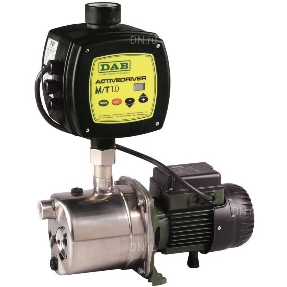Насосная станция DAB AD M/M EUROINOX 30/50 M поверхностная, корпус - нержавеющая сталь, мощность - 0.55кВт, напор - 42м, производительность - 45л/мин, 220В