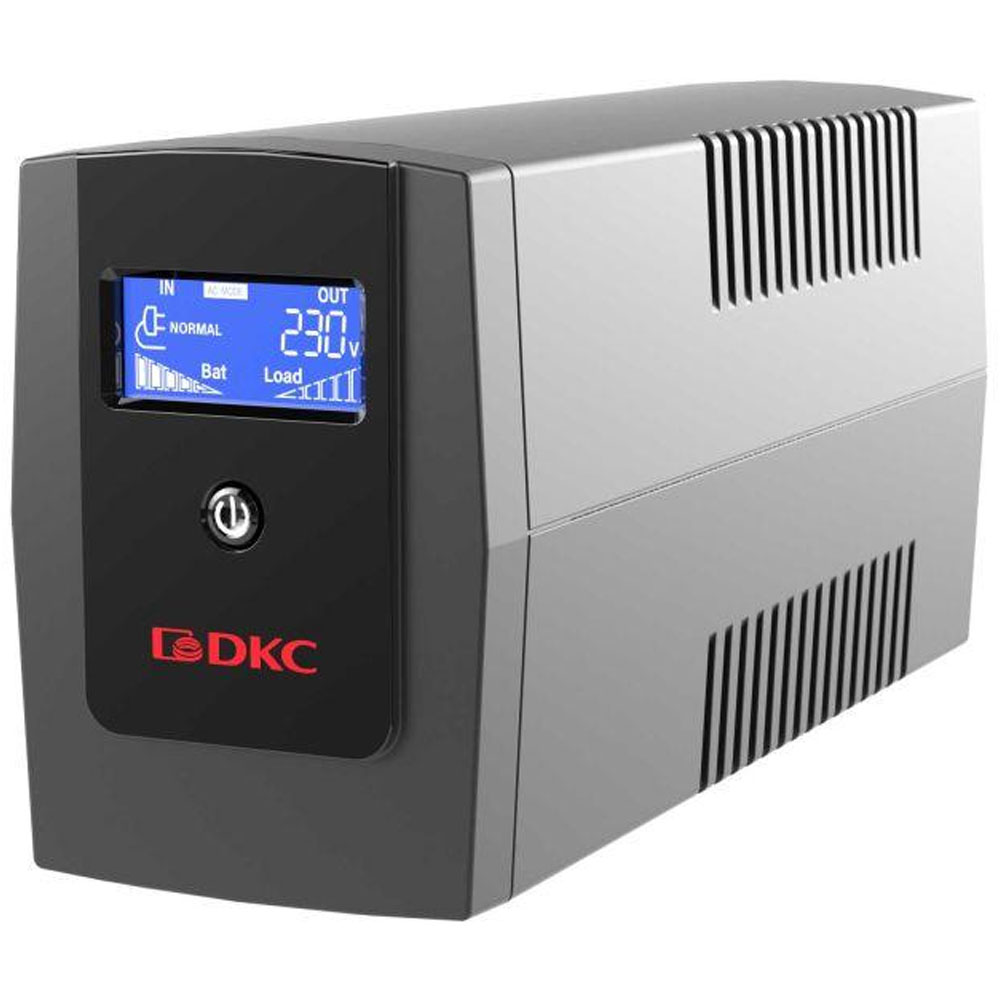 Источник бесперебойного питания DKC Info LCD I 600 ВА линейно-интерактивный, 3 разъема C13, 1 разъем USB, 1 разъем RJ45