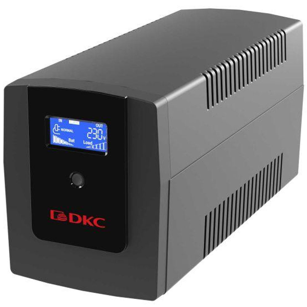 Источник бесперебойного питания DKC Info LCD S 1500 ВА линейно-интерактивный, 3 разъема SCHUKO, 1 разъем USB, 1 разъем RJ45