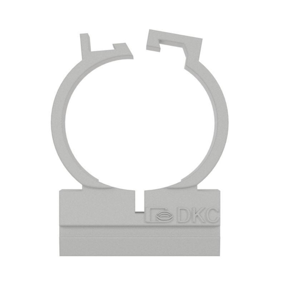 Держатель для труб DKC Дн20 двухкомпонентный, корпус - пластик, цвет - серый