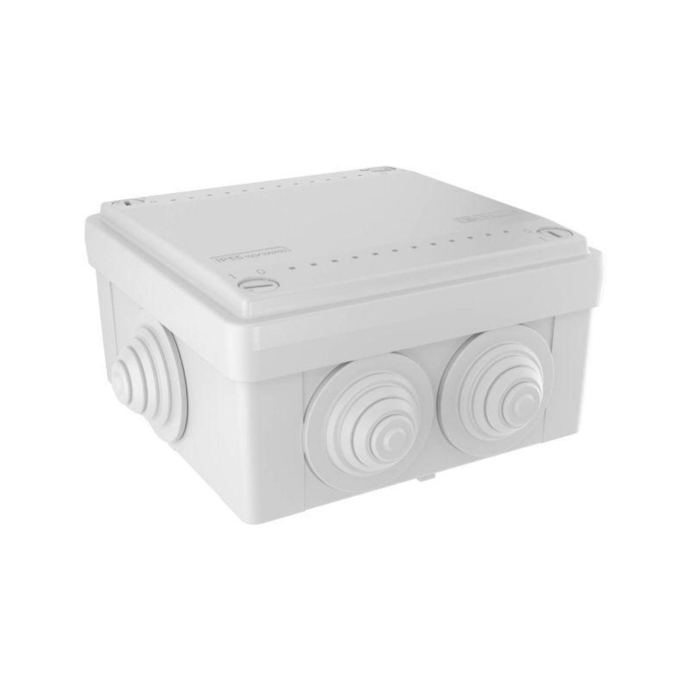 Коробка ответвительная DKC 120х80х50мм 6 кабельных вводов IP55, корпус - пластик, цвет - серый