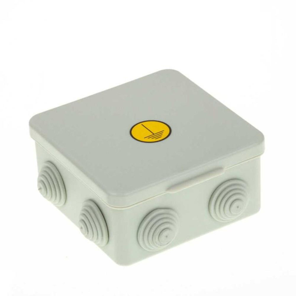 Коробка распределительная GUSI ELECTRIC 100x100x55 IP54 для уравнивания потенциалов 8 вводов, корпус - АБС-пластик, цвет - серый