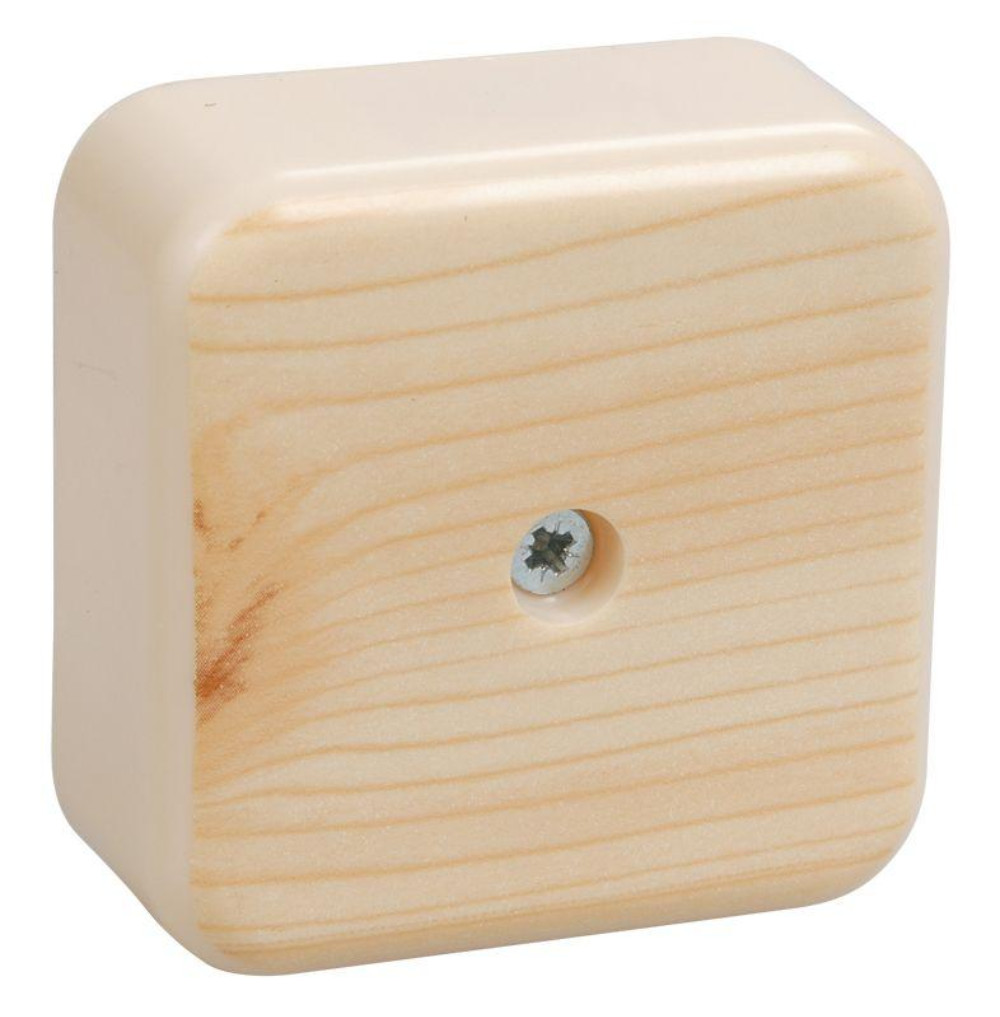 Коробка распаячная IEK 50x50x20 IP20 4 клеммы, корпус - полистирол, цвет - сосна
