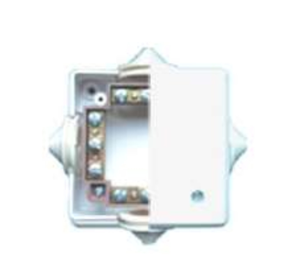 Коробка распределительная Кунцево-Электро КОА 78х78х42мм, с контактной группой, корпус - пластик, цвет - белый