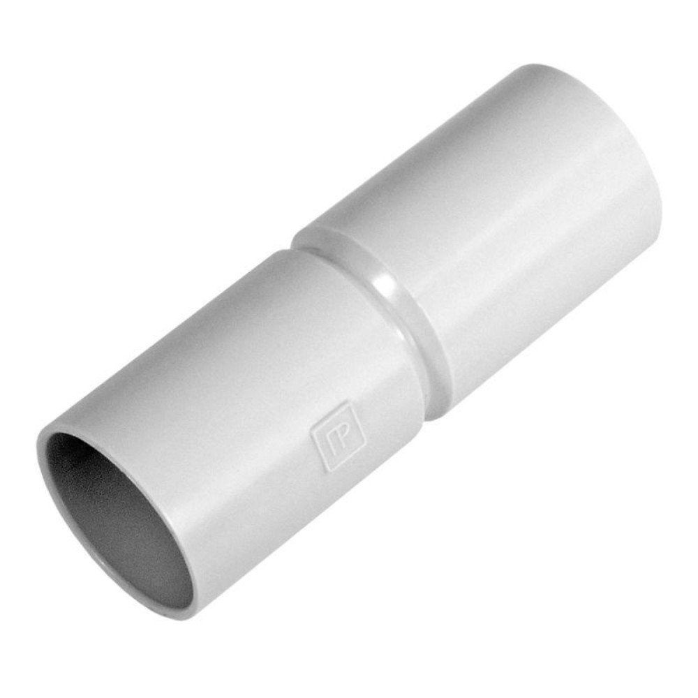Патрубок-муфта Промрукав для соединения труб диаметром 20 мм, корпус пластик, цвет серый