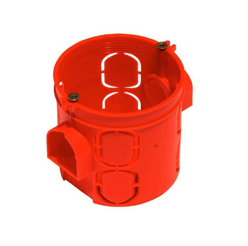 Коробки установочные HEGEL 64х60-68х42 блочные, для скрытого монтажа, корпус - полипропилен, цвет - красный