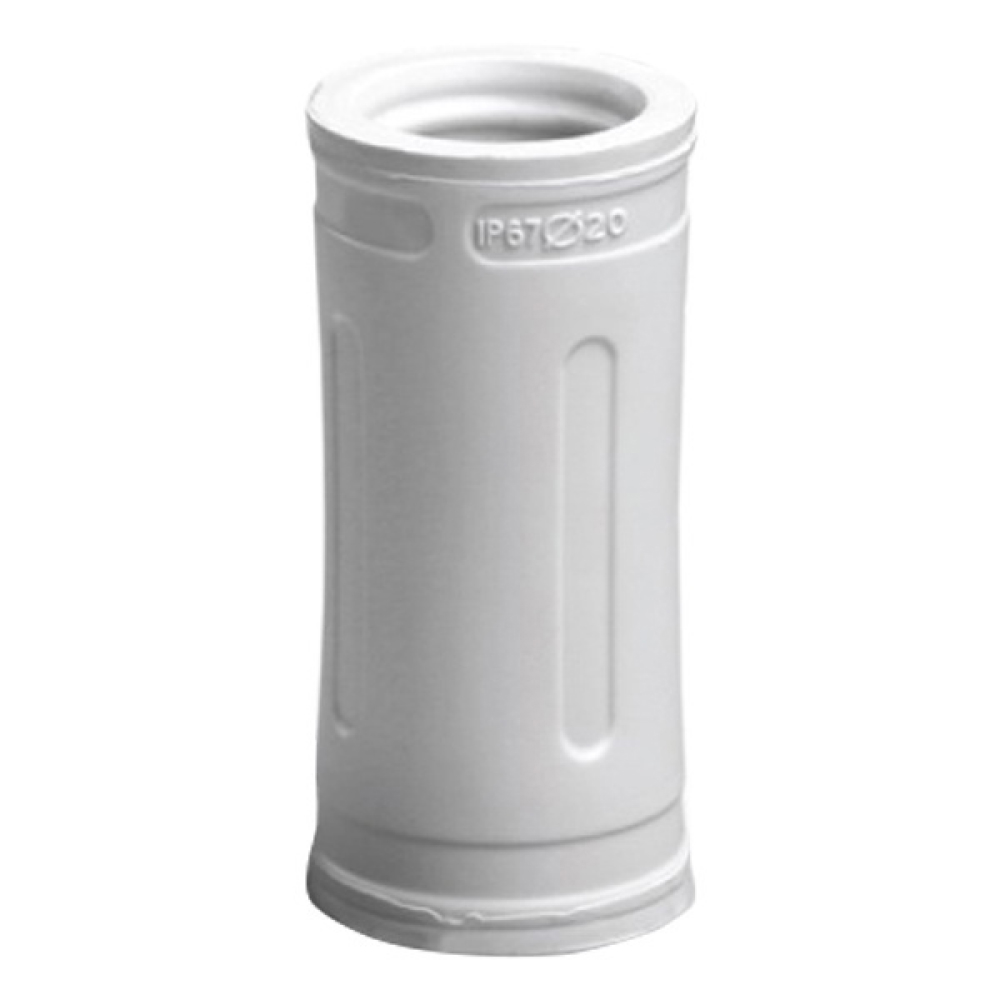 Муфта соединительная DKC Дн20 для соединение жестких гладких труб одного диаметра, корпус - пластик, цвет серый