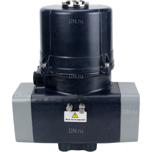 Затворы дисковые поворотные DN.ru WBV4242E-2W-Fb-ISO Дн50-200 Ру10 межфланцевые, корпус - НПВХ, диск - НПВХ, уплотнение - EPDM, с электроприводом DN.ru QTSA-N-EM-O0-220VAC с пружинным возвратом