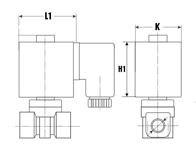 Клапан электромагнитный соленоидный двухходовой миниатюрный DN.ru-DHSM31-S прямого действия Ду15-10.0 Ру1 корпус - нержавеющая сталь 316, присоединение внутренняя резьба 1/2, нормально закрытый (НЗ), уплотнение EPDM, катушка S91B 220В