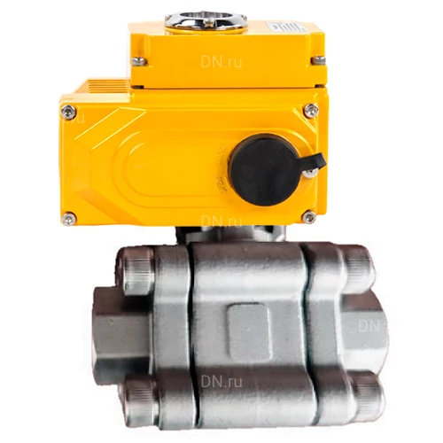 Краны шаровые DN.ru BV3232P(3pc)-FP-SW-ISO-H Ду40-100 Ру63 полнопроходные, корпус - нержавеющая сталь SS316, под приварку, с 1/4-оборотными электроприводами QT-N-xEM-O1-380VAC-У1 HARK