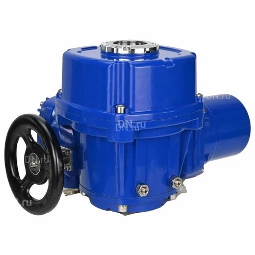 Краны шаровые DN.ru BV3232P(2pc)-FP-3WL-F-ISO-H Ду20-80 Ру16 HYMT, трехходовые L-тип, полнопроходные, фланцевые, корпус - нержавеющая сталь SS316, с электроприводом QT-N-M-O2-220VAC-У1 с моментной муфтой и штурвалом