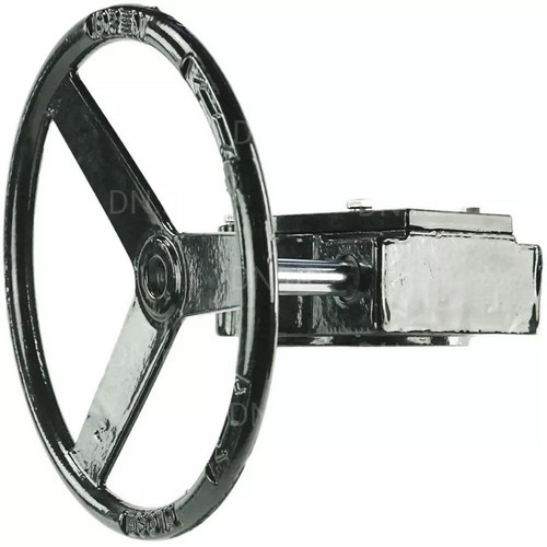 Краны шаровые DN.ru BV3232P(4pc)-FP-3WL-F-ISO-H Ду50-100 Ру16 полнопроходные трехходовые, нержавеющая сталь SS316, фланцевые, уплотнение - PTFE, с редуктором DN.ru RDN RQNx-xZ-x