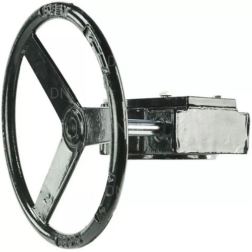 Краны шаровые DN.ru BV4242E-FP-GRM-ISO Дн50-100 Ру10 межфланцевые полнопроходные, клеевые с разборным муфтовым соединением, корпус - UPVC (НПВХ), шар - UPVC (НПВХ), уплотнение - EPDM, с редуктором DN.ru RDN RQN-Z