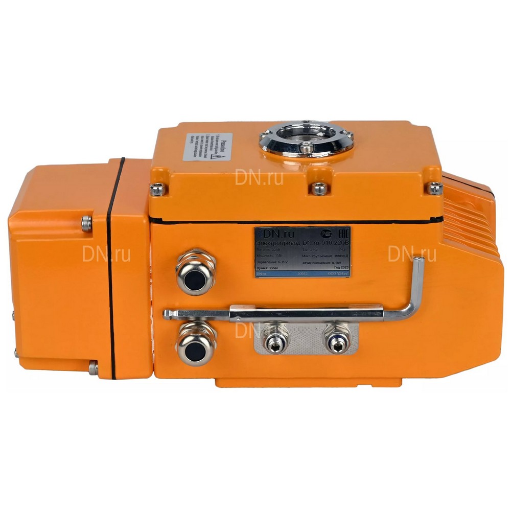 Кран шаровой DN.ru BV3232P(3pc)-FP-W-ISO-H LONG Ду10 Ру63 полнопроход., корпус - нерж.сталь 316, уплотнение - PTFE, под приварку, с 1/4-оборотным эл.приводом DN.ru QT-N-005EM-A1-220VAC-У1 c датчиком обратн. связи и входным управляющ. сигналом 4-20мА