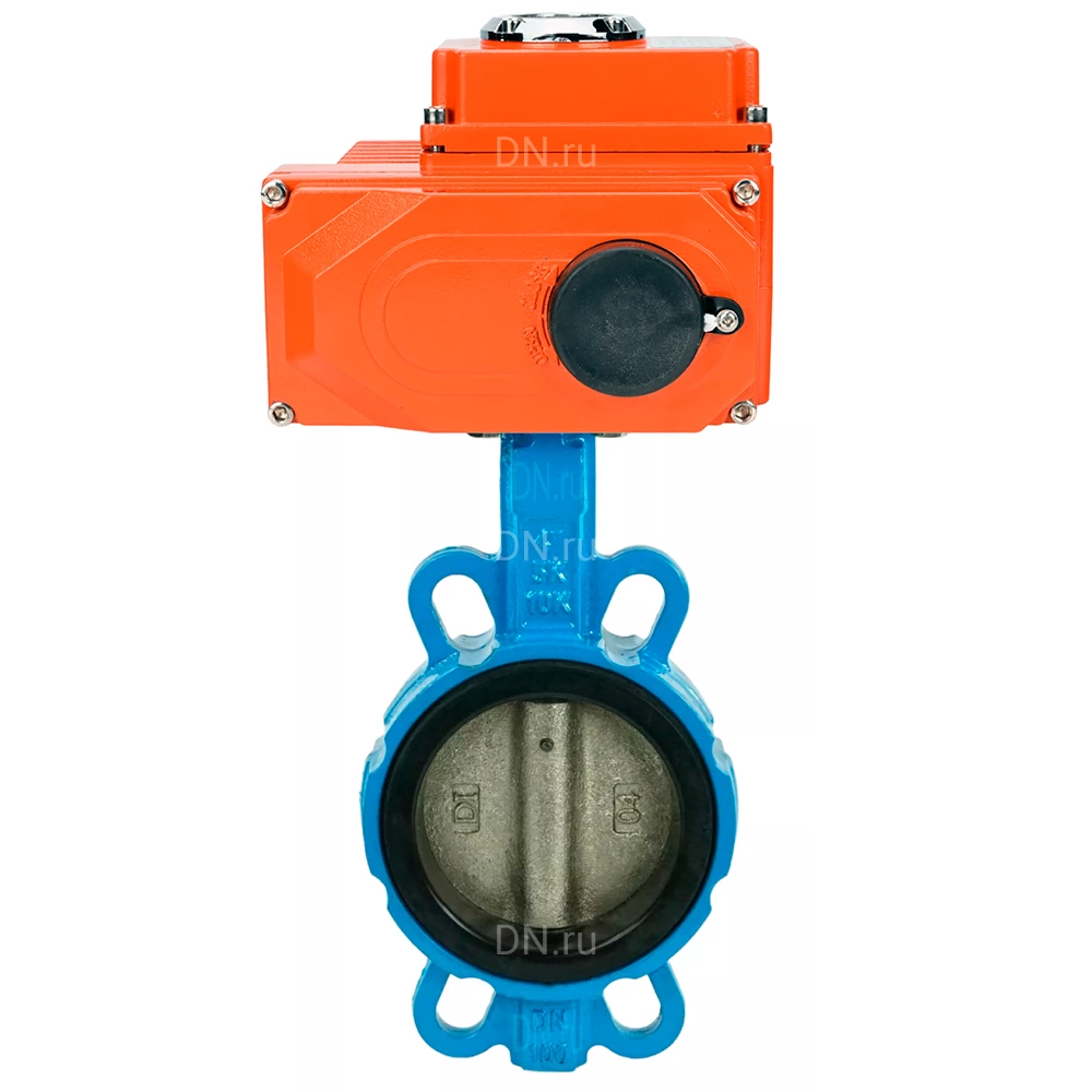 Затвор дисковый поворотный DN.ru WBV1413E-2W-Fb-H Ду300 Ру16, корпус -чугун GGG50, диск - чугун GGG40, уплотнение - EPDM, с 1/4-оборотным электроприводом QT-N-060EM-O1-220VAC-У1 220В HARK