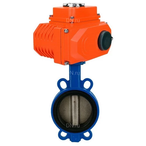 Затворы дисковые поворотные DN.ru WBV1432E-2W-Fb-H Ду65-150 Ру16, корпус -чугун GGG50, диск - нержавеющая сталь 316L, уплотнение - EPDM, с 1/4-оборотным электроприводом QT-N-020EM-O1-24VDC-У1 24В HARK