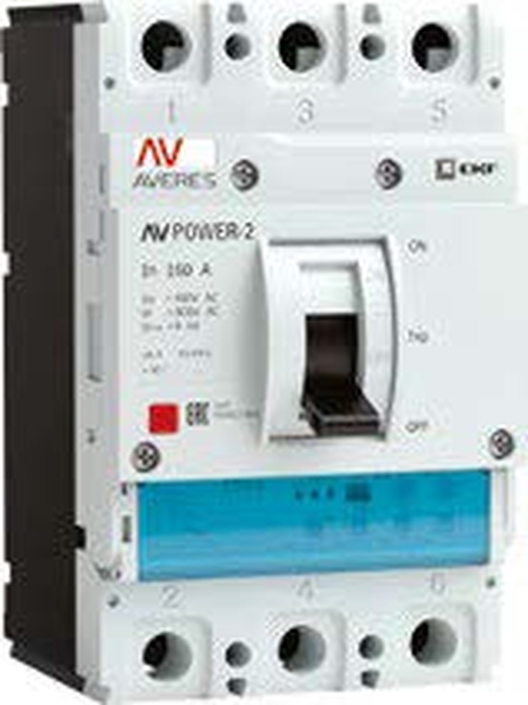 Автоматический выключатель EKF AV POWER-1/3 ETU 2.0 3Р 160А 50kА, сила тока 160 А, отключающая способность 50 kА