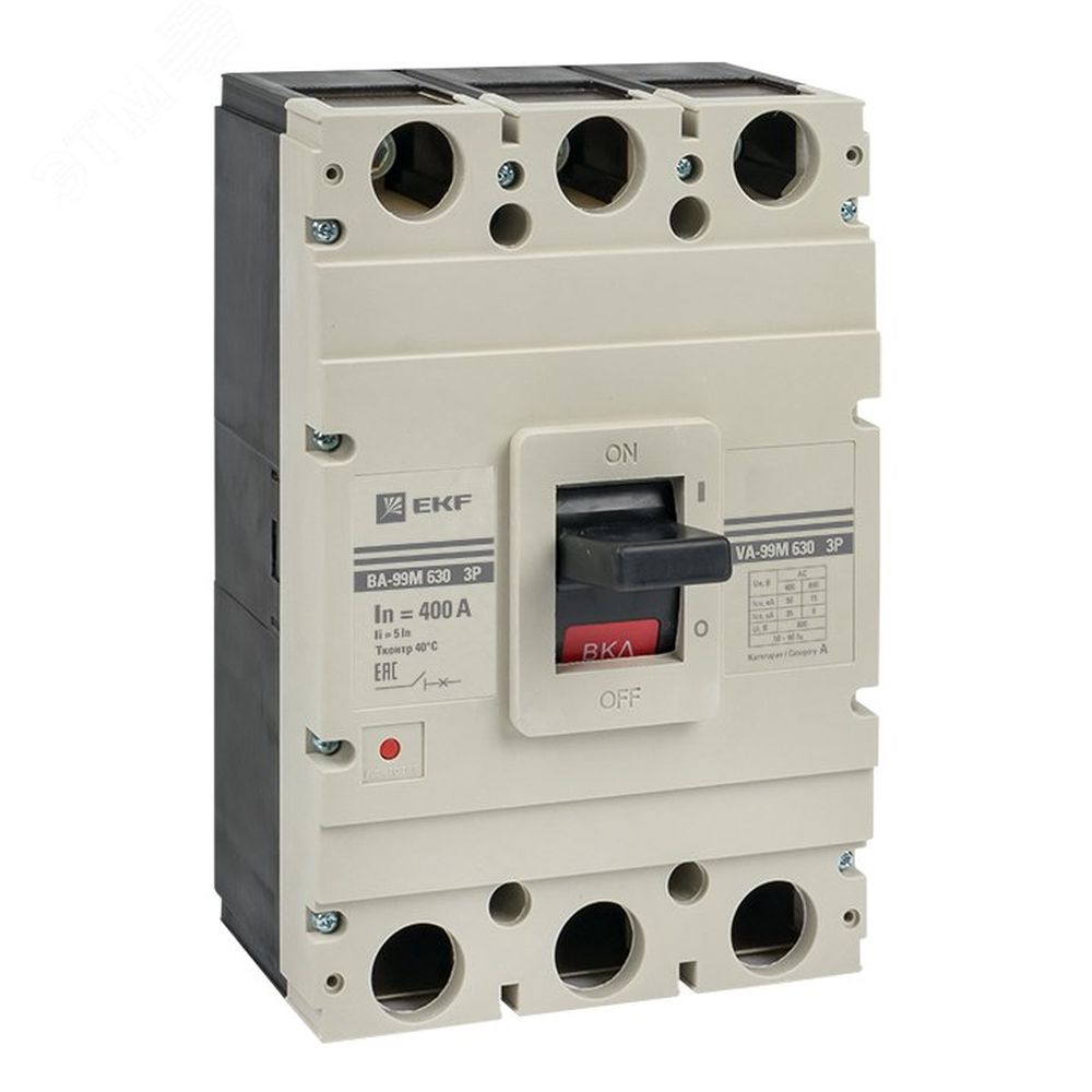 Автоматический выключатель четырехполюсный EKF PROxima ВА-99М 4P 800/630А 5In отключающая способность 35кА