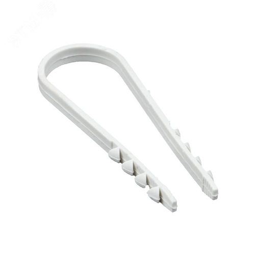 Дюбель-хомуты ЭРА DX для круглого кабеля, материал - пластик, белые, 10 шт