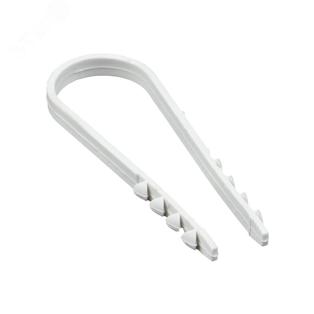 Дюбель-хомут ЭРА DX размер 19-25 мм, для круглого кабеля, материал - пластик, белый, 100 шт