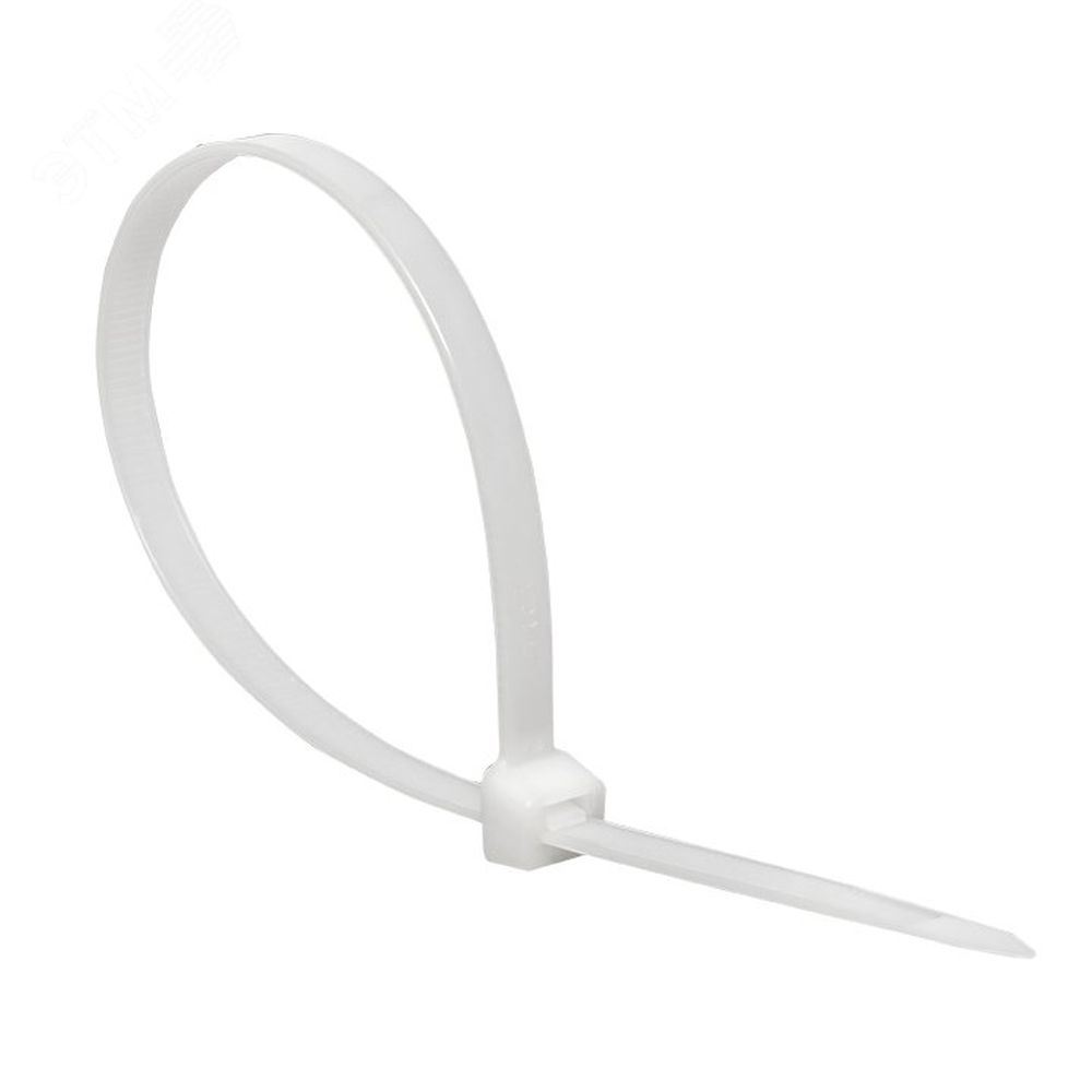 Хомут кабельный EKF Basic размер 2.5 х100 мм, материал - полиамид, цвет - белый, 100 шт 