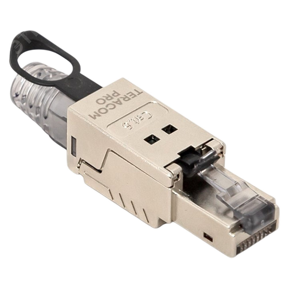 Коннектор EKF TERACOM PRO TRP-PLUG-6STP тип RJ-45, категория - 6, конфигурация - 8P8C, экранированный STP для кабеля