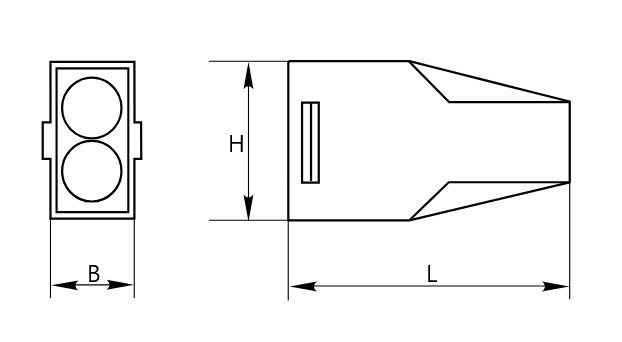 Клемма EKF PROxima СМК 773-102, 2 отверстия, диапазон сечений 1.0-2.5 мм2, 5шт (блистер)
