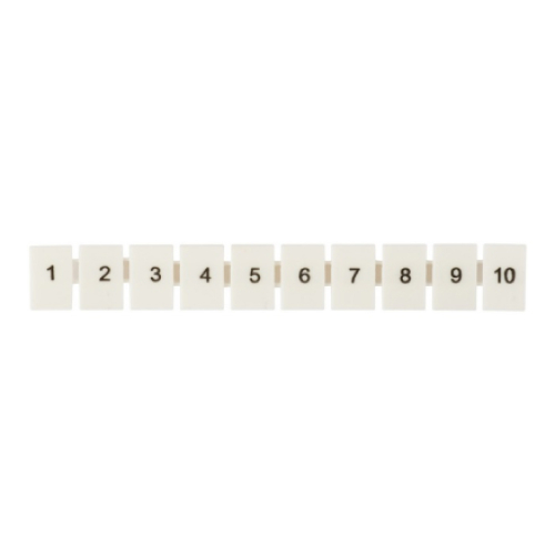 Маркеры IEK для КВИ-4/16мм², материал корпуса - пластик, с нумерацией 1-10, цвет - белый