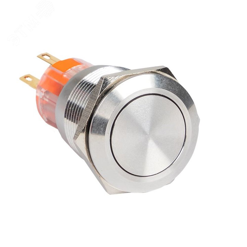 Кнопка EKF PROxima S-Pro67 Ду19 без фиксации, с подсветкой, IP67, 24В, оранжевая