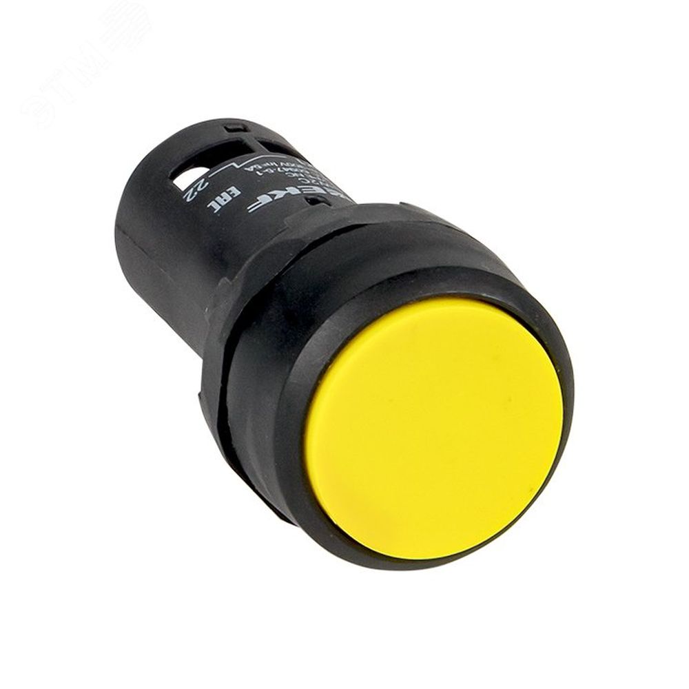 Кнопка EKF PROxima SW2C-11 Ду22 с фиксацией NO+NC, IP54, 220В, желтая