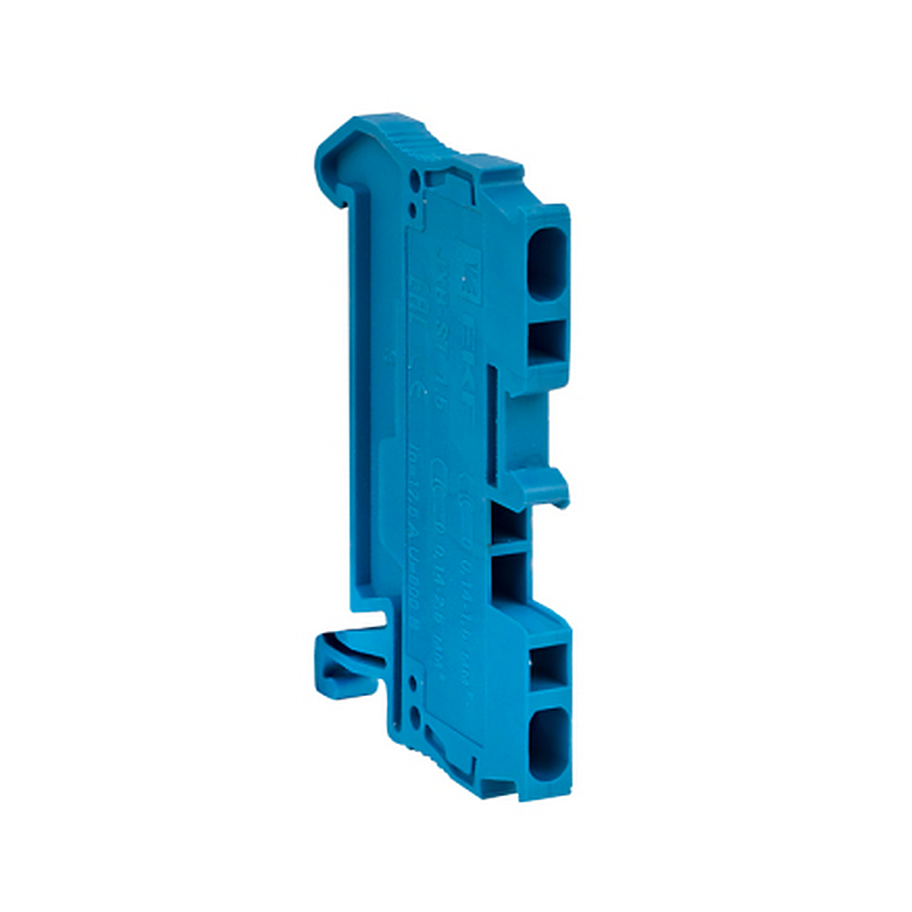 Колодка клеммная EKF PROxima JXB-ST-1.5 17.5A, пружинная самозажимная, IP20, материал корпуса - полиамид, цвет - синий